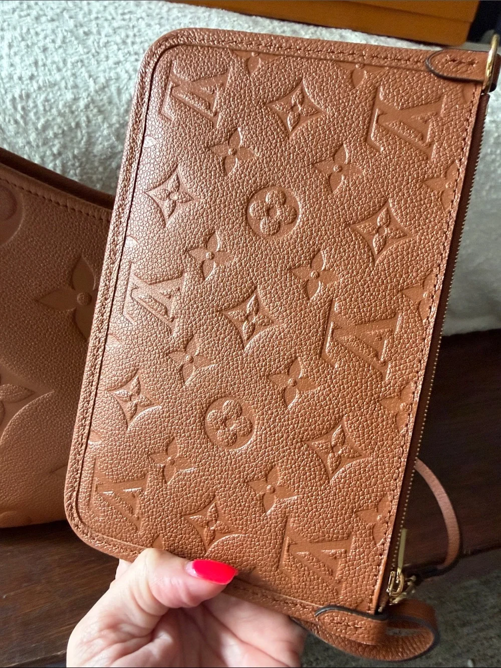 Louis Vuitton Cognac Carry All PM Shoulder Bag